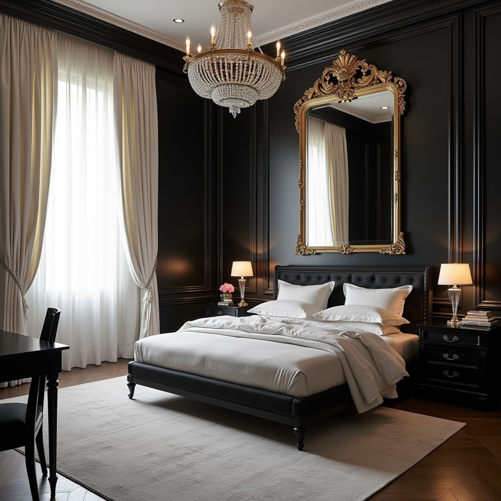 luxury black and white bedroom ideas 14