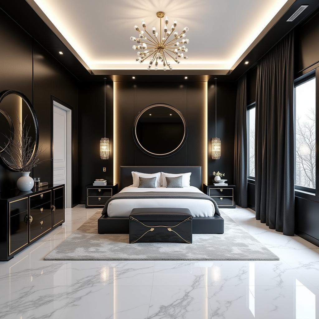 luxury black and white bedroom ideas 24
