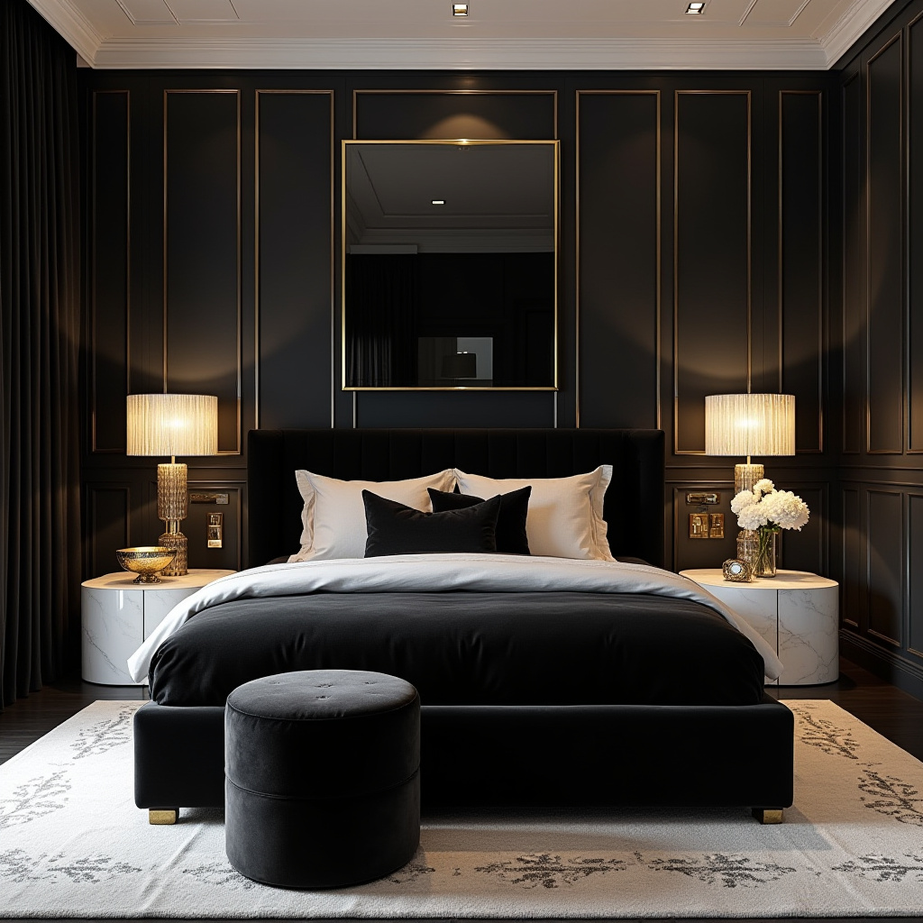 luxury black and white bedroom ideas 31