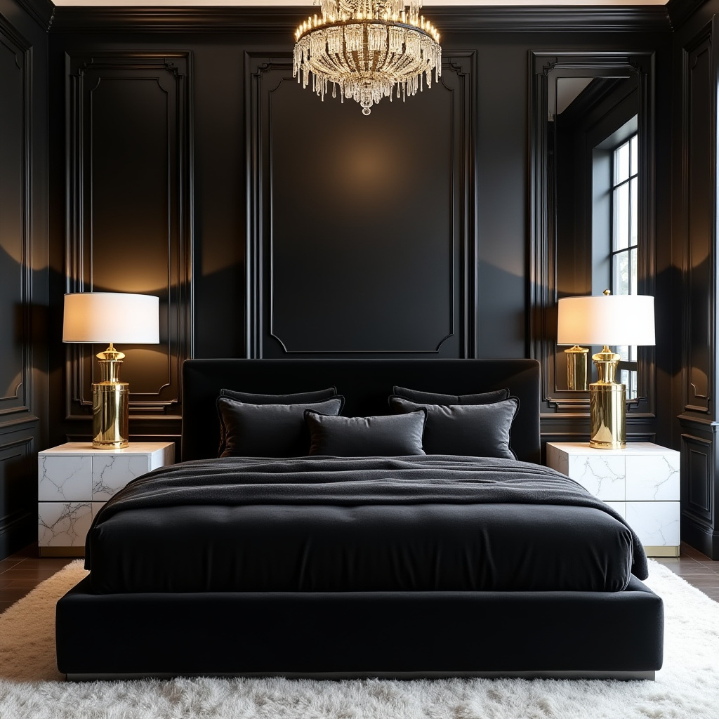 luxury black and white bedroom ideas 32