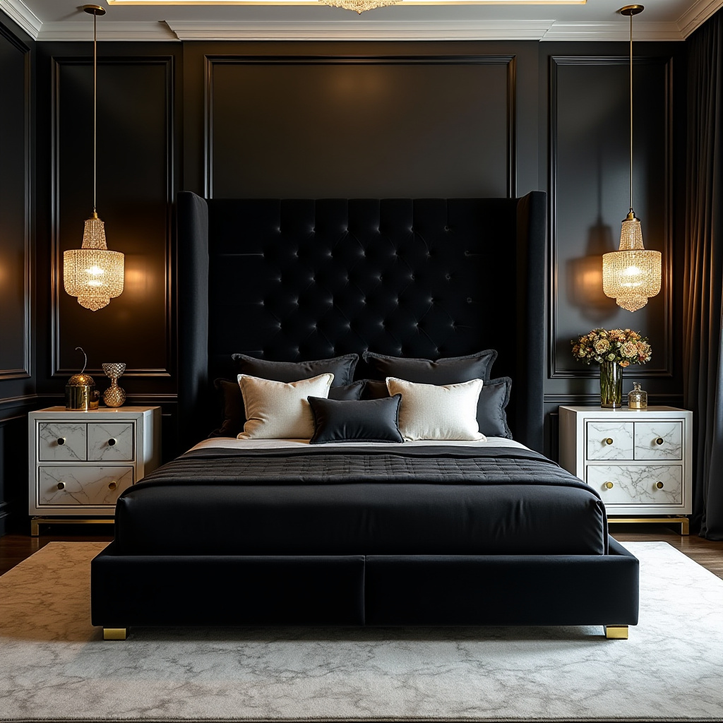 luxury black and white bedroom ideas 6