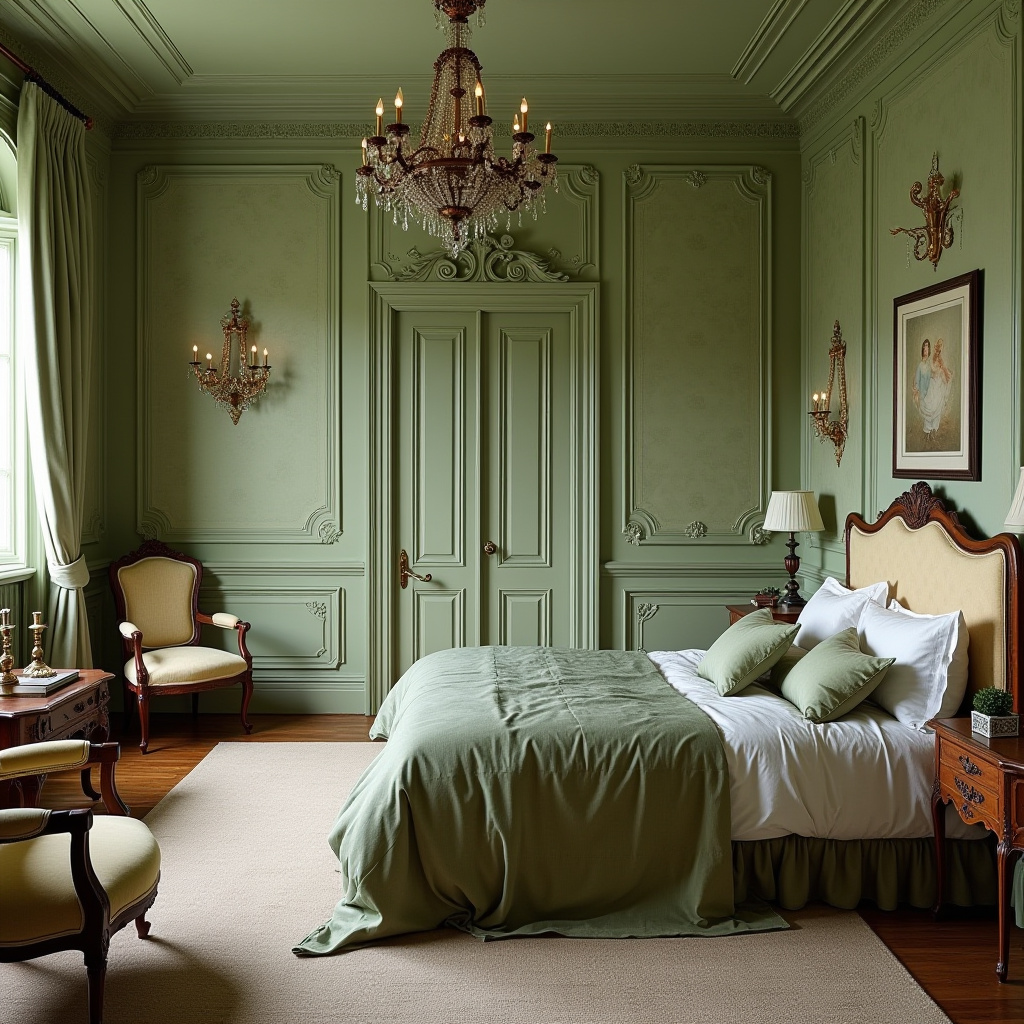 luxury green bedroom 25