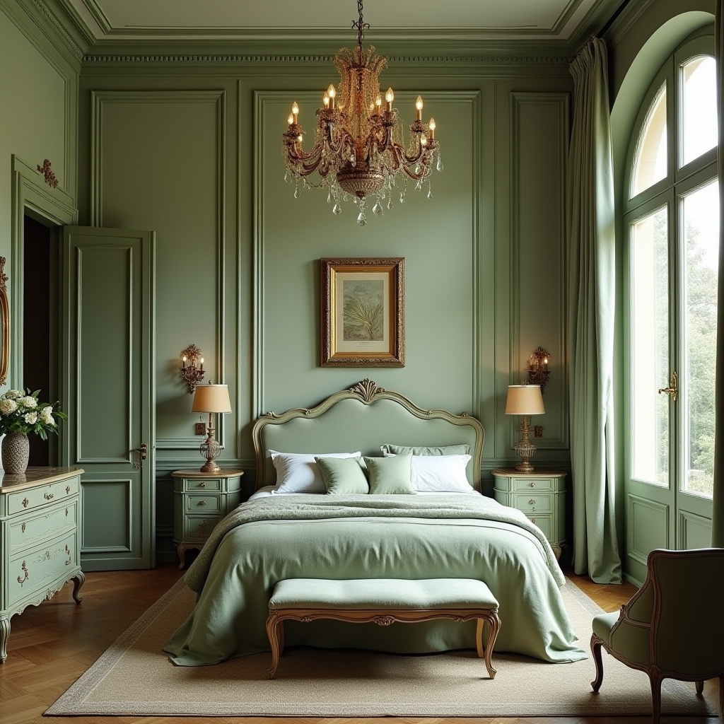 luxury green bedroom 26