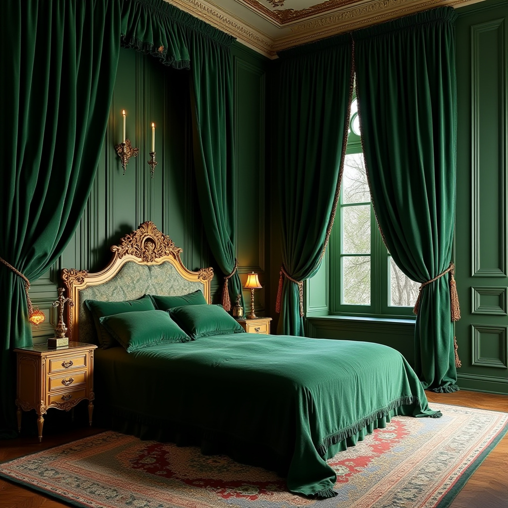 luxury green bedroom 29
