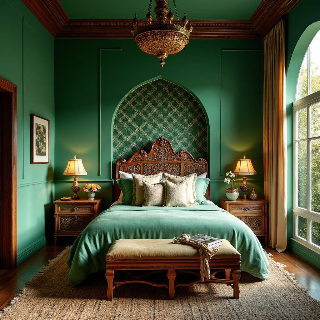 luxury green bedroom 32