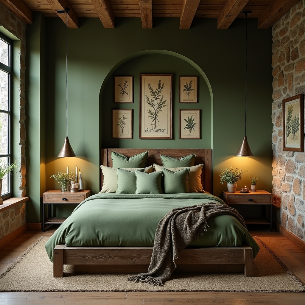 luxury green bedroom 37