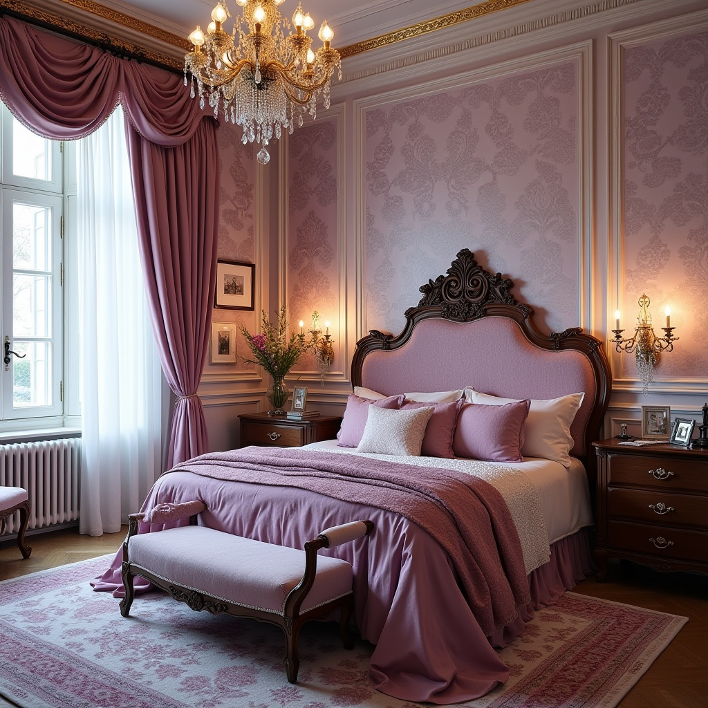 luxury lavender bedroom ideas for women 16