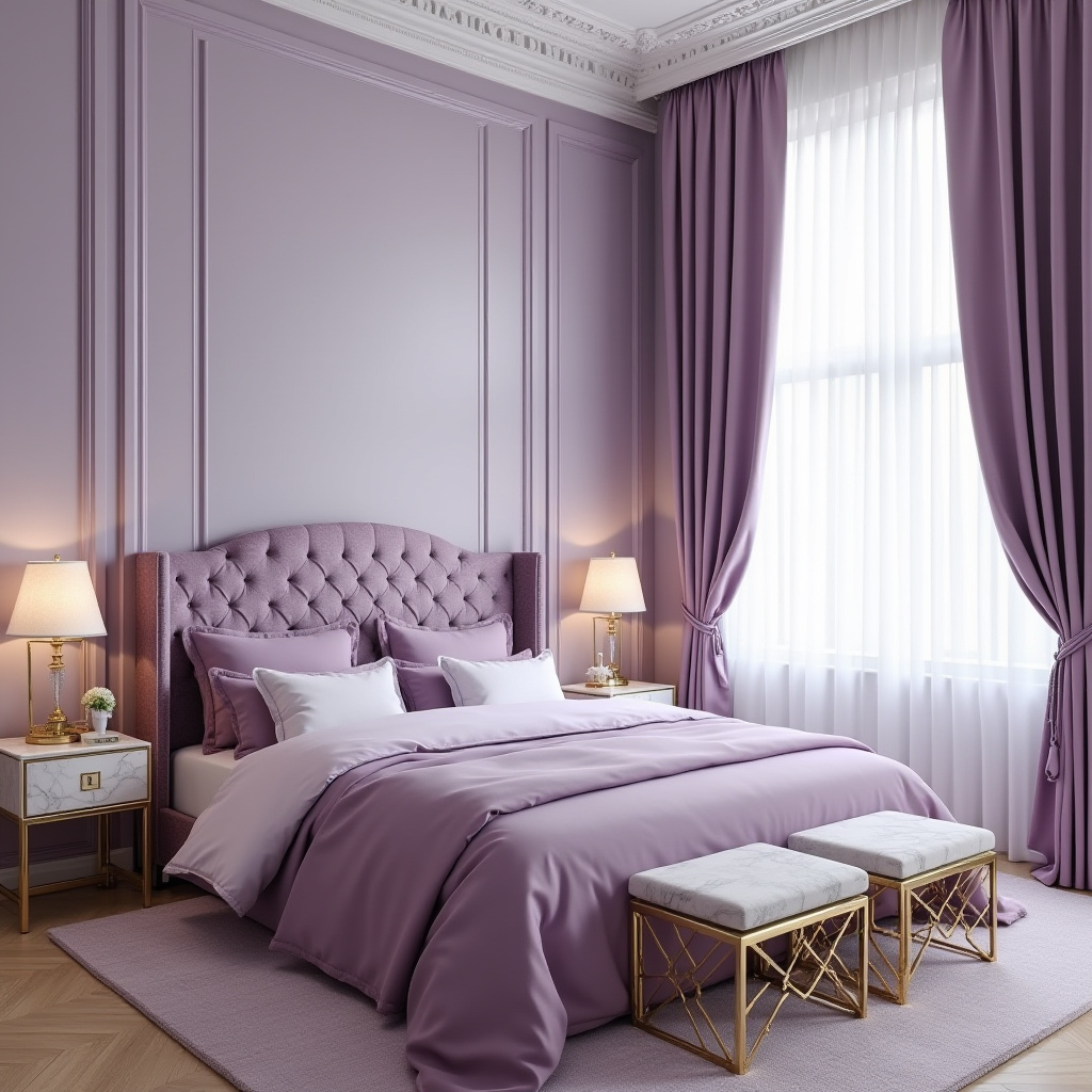 luxury lavender bedroom ideas for women 2