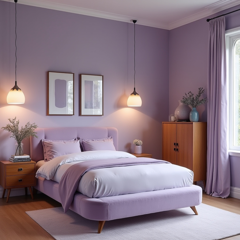 luxury lavender bedroom ideas for women 26