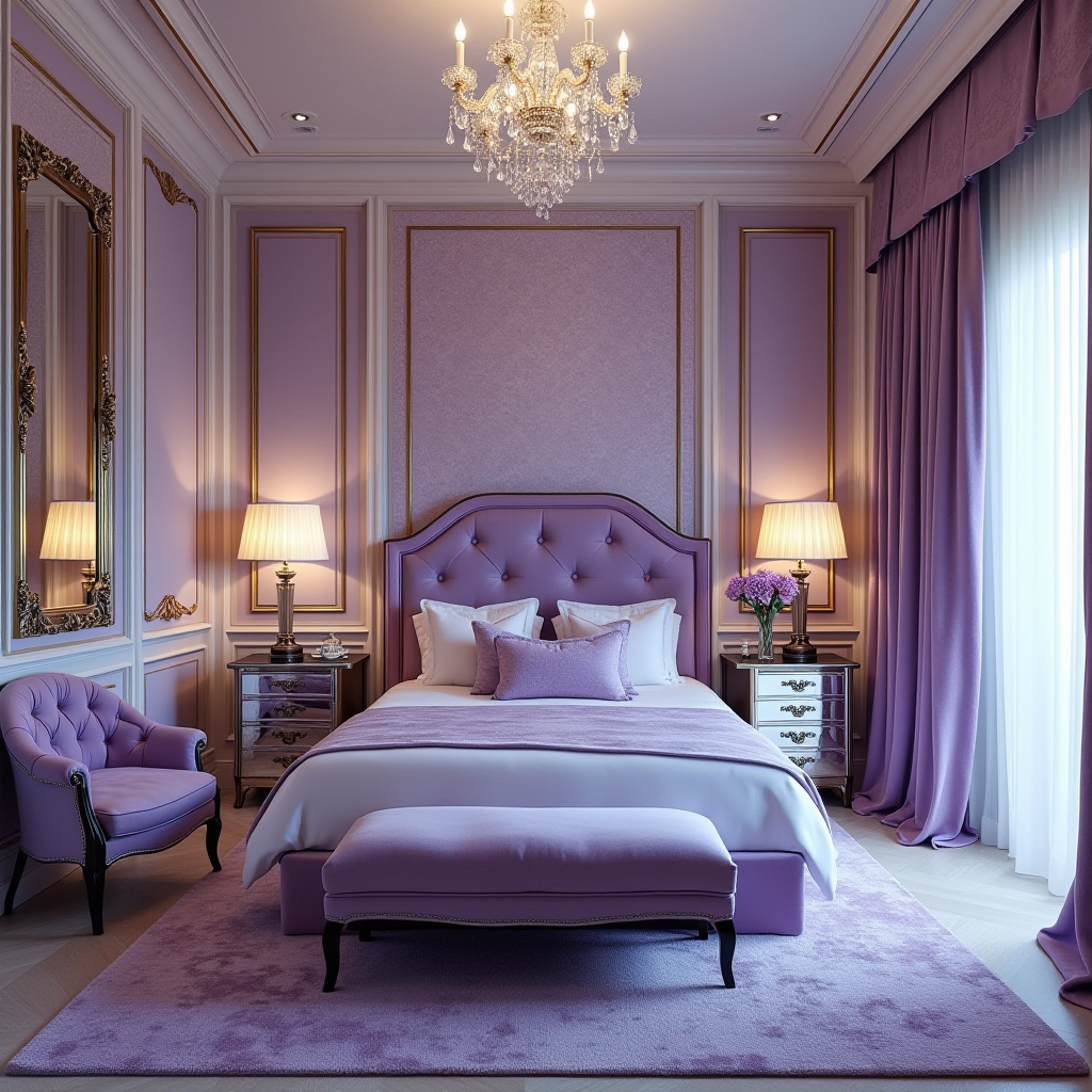 luxury lavender bedroom ideas for women 3