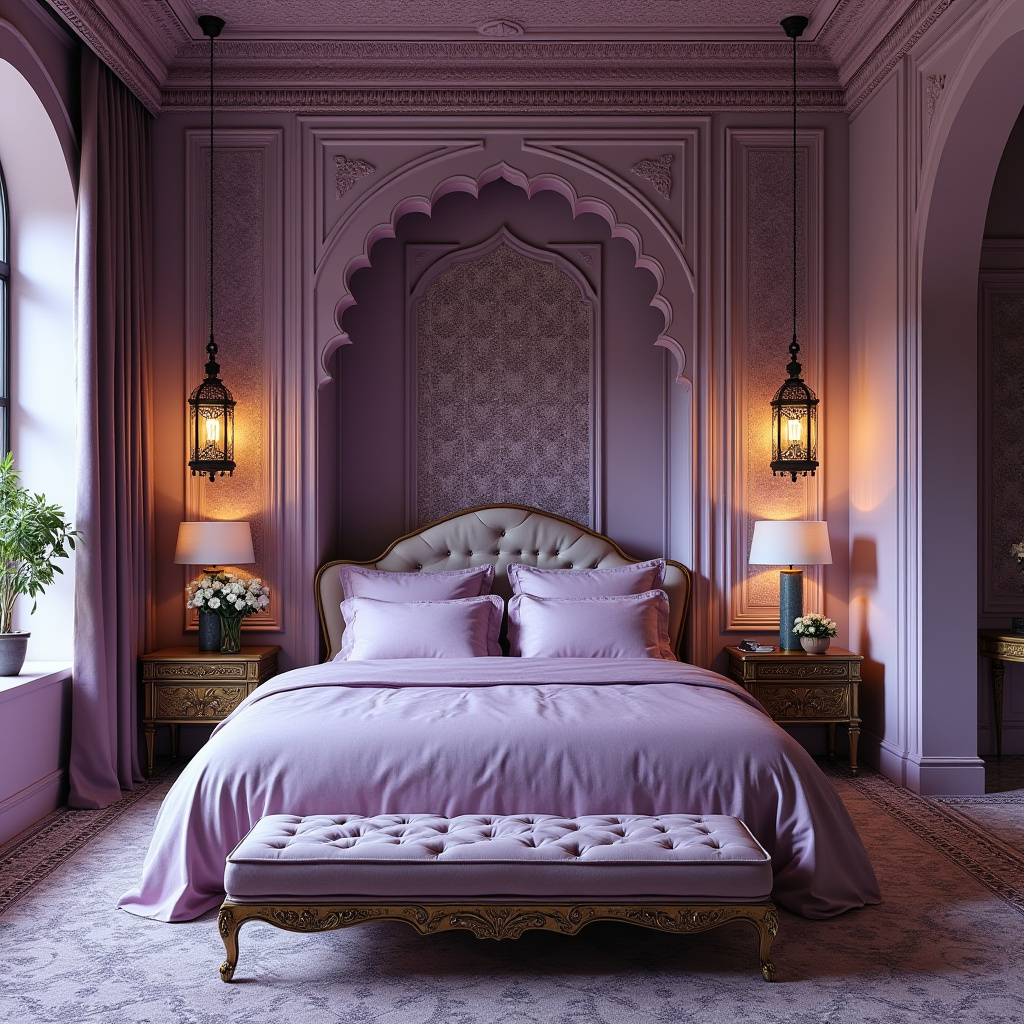 luxury lavender bedroom ideas for women 33