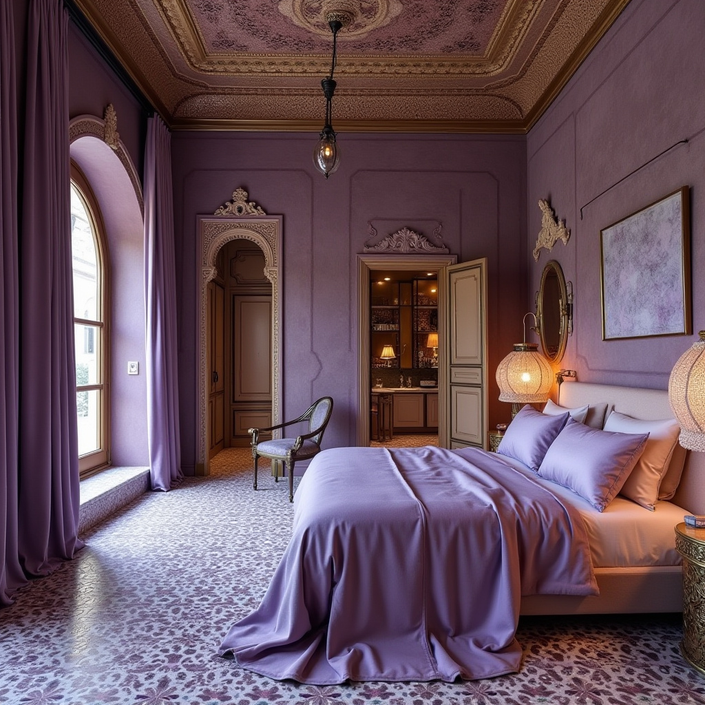 luxury lavender bedroom ideas for women 34