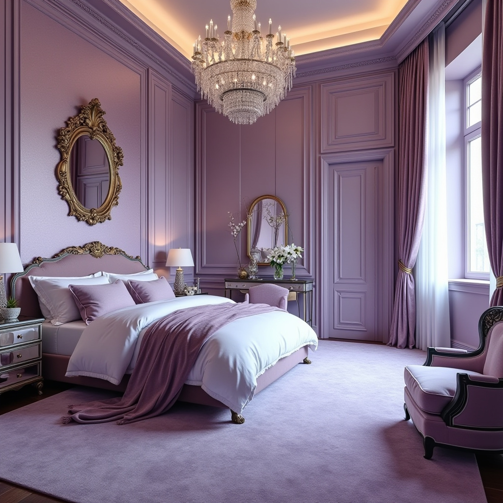 luxury lavender bedroom ideas for women 4
