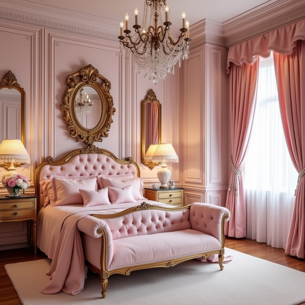 luxury pink bedroom 3