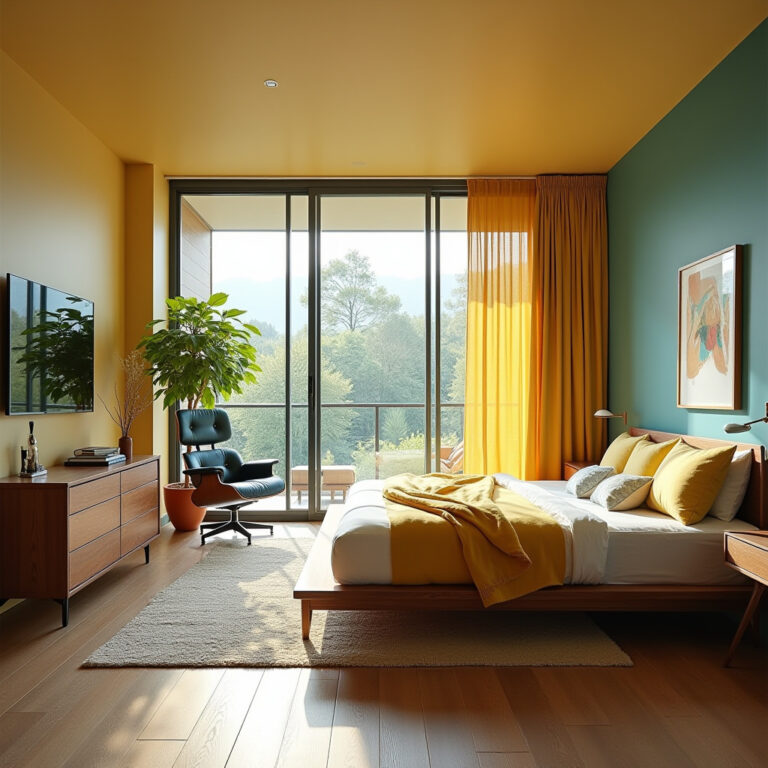 mid century modern bedroom decor 1