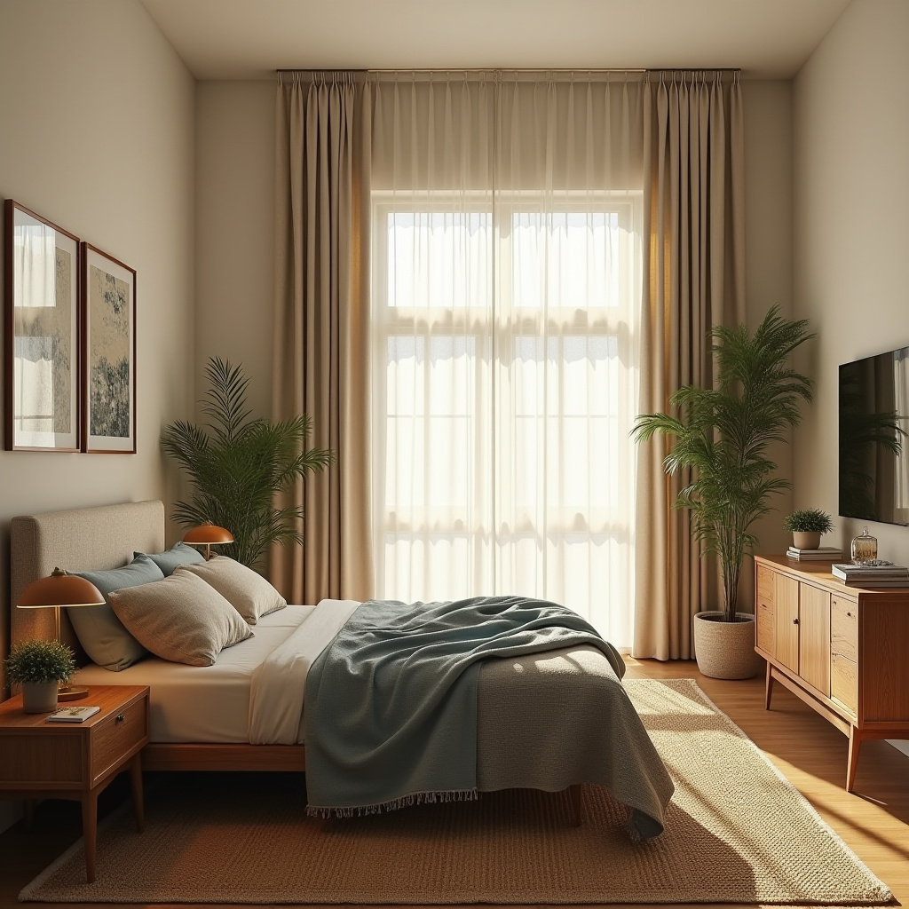 mid century modern eclectic bedroom 13