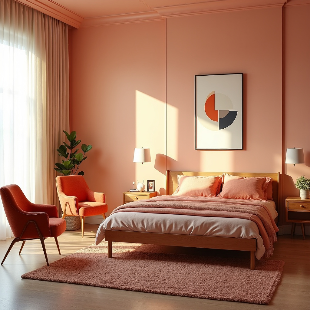 mid century modern eclectic bedroom 2