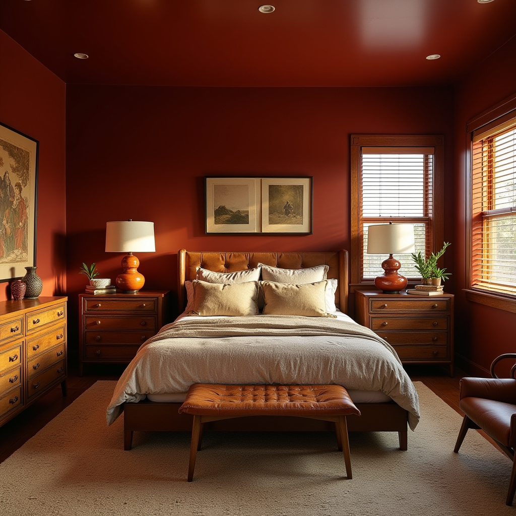 mid century modern eclectic bedroom 23