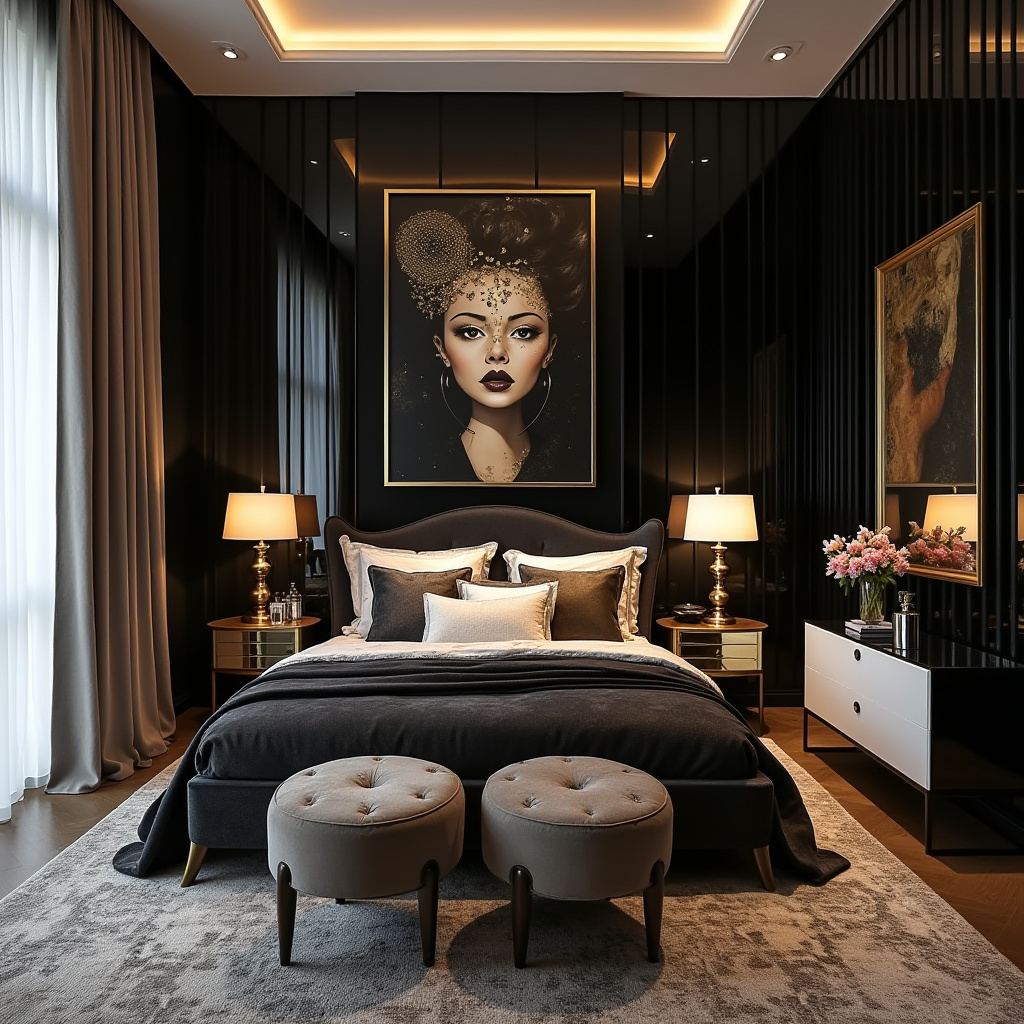 mid century modern eclectic bedroom 35