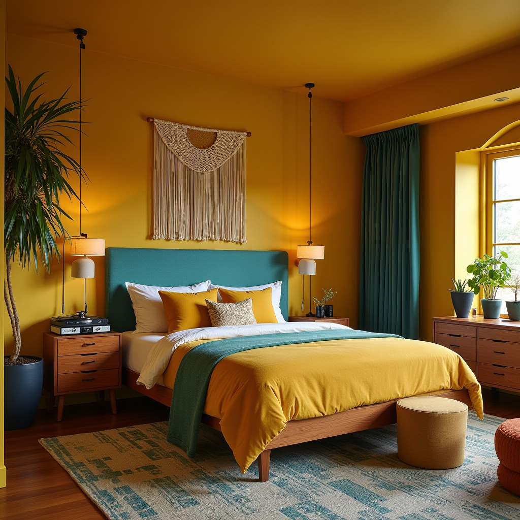 mid century modern eclectic bedroom 8