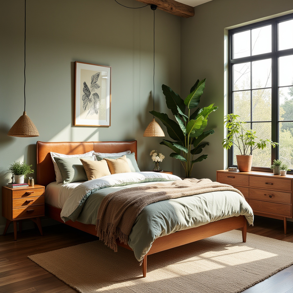 mid century modern eclectic bedroom 9