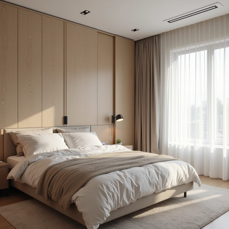 modern L‑shaped bedroom wardrobe design 1