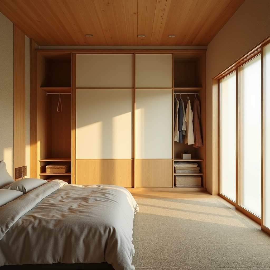 modern L‑shaped bedroom wardrobe design 16
