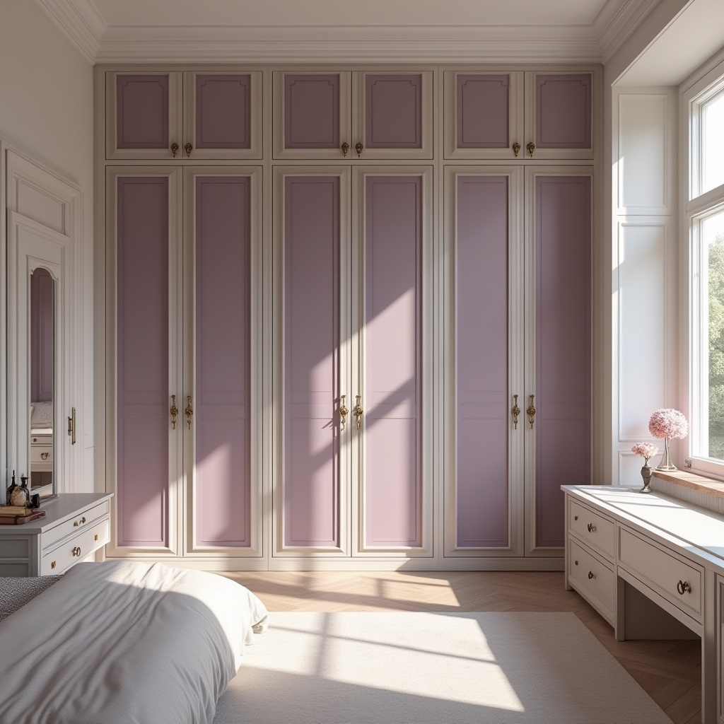 modern L‑shaped bedroom wardrobe design 17