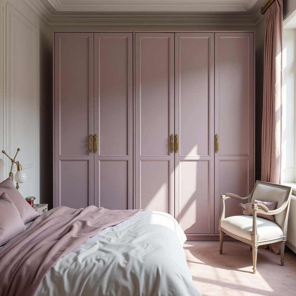 modern L‑shaped bedroom wardrobe design 18
