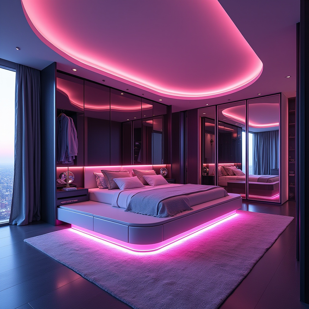 modern L‑shaped bedroom wardrobe design 19