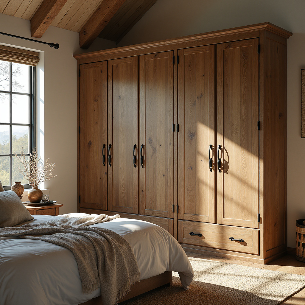 modern L‑shaped bedroom wardrobe design 21