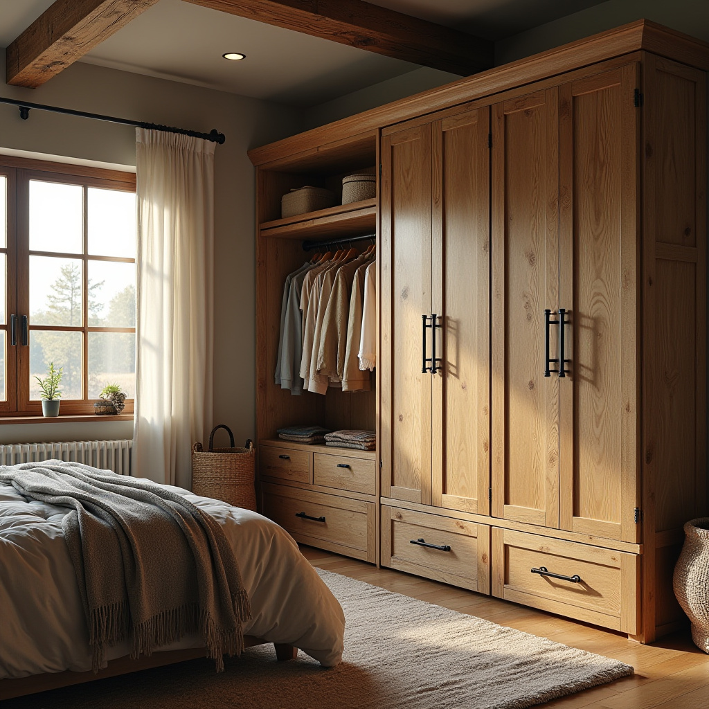 modern L‑shaped bedroom wardrobe design 22