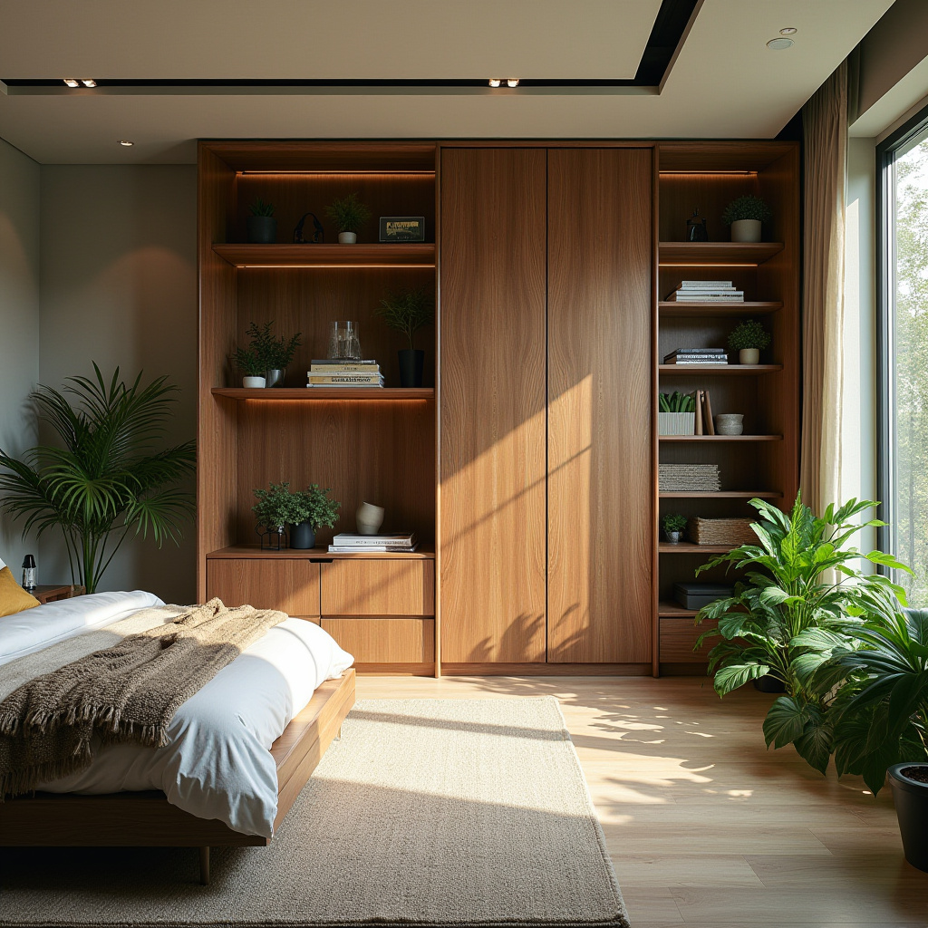 modern L‑shaped bedroom wardrobe design 31