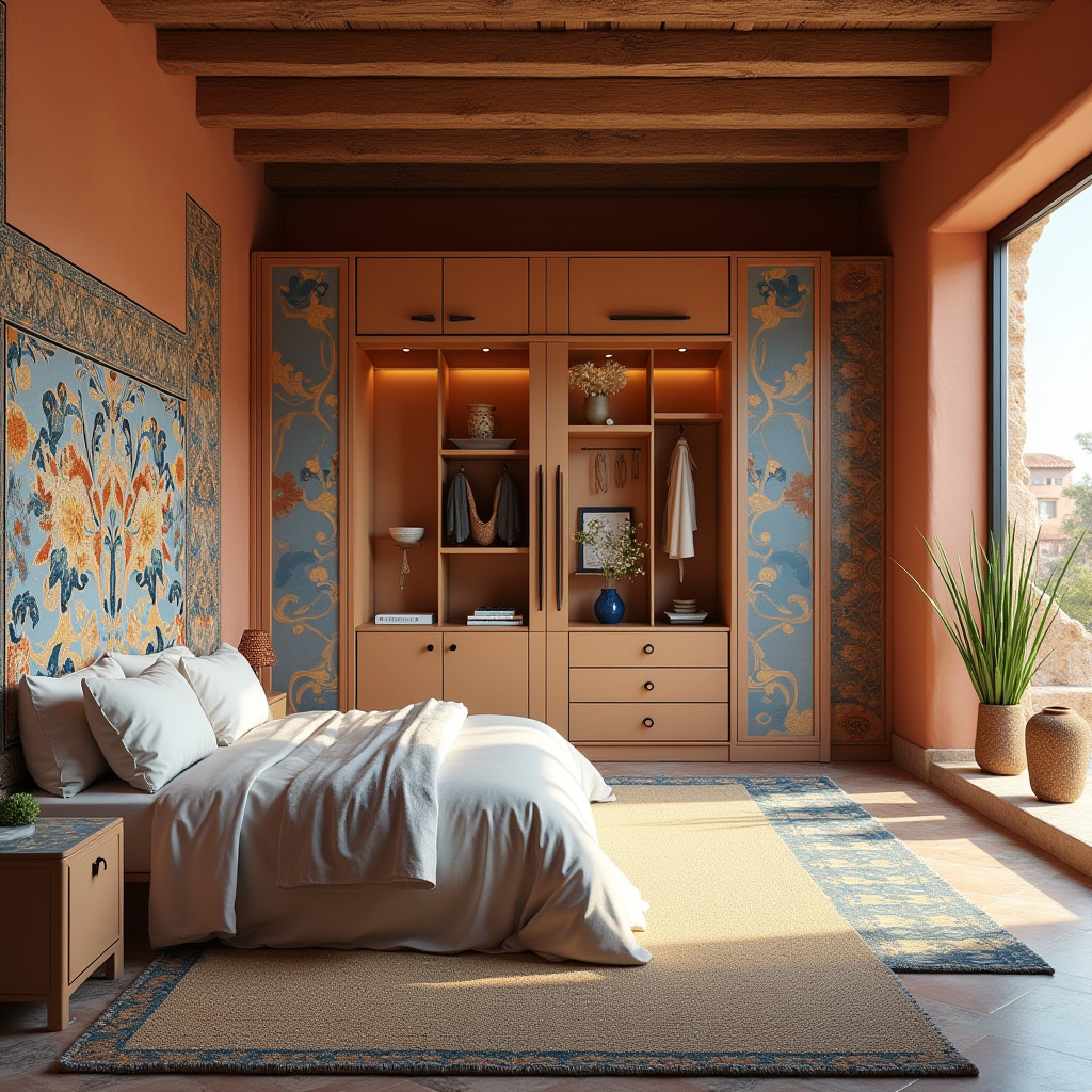 modern L‑shaped bedroom wardrobe design 34