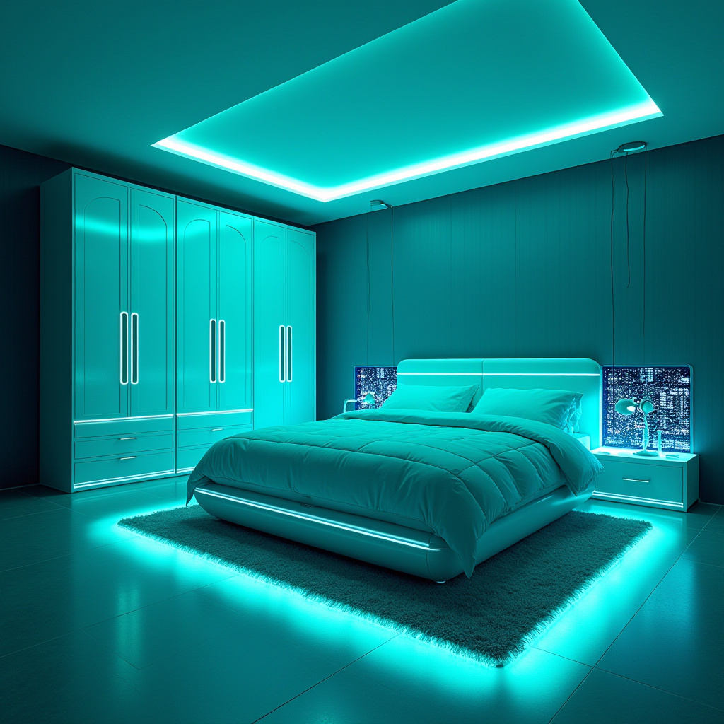 modern L‑shaped bedroom wardrobe design 36