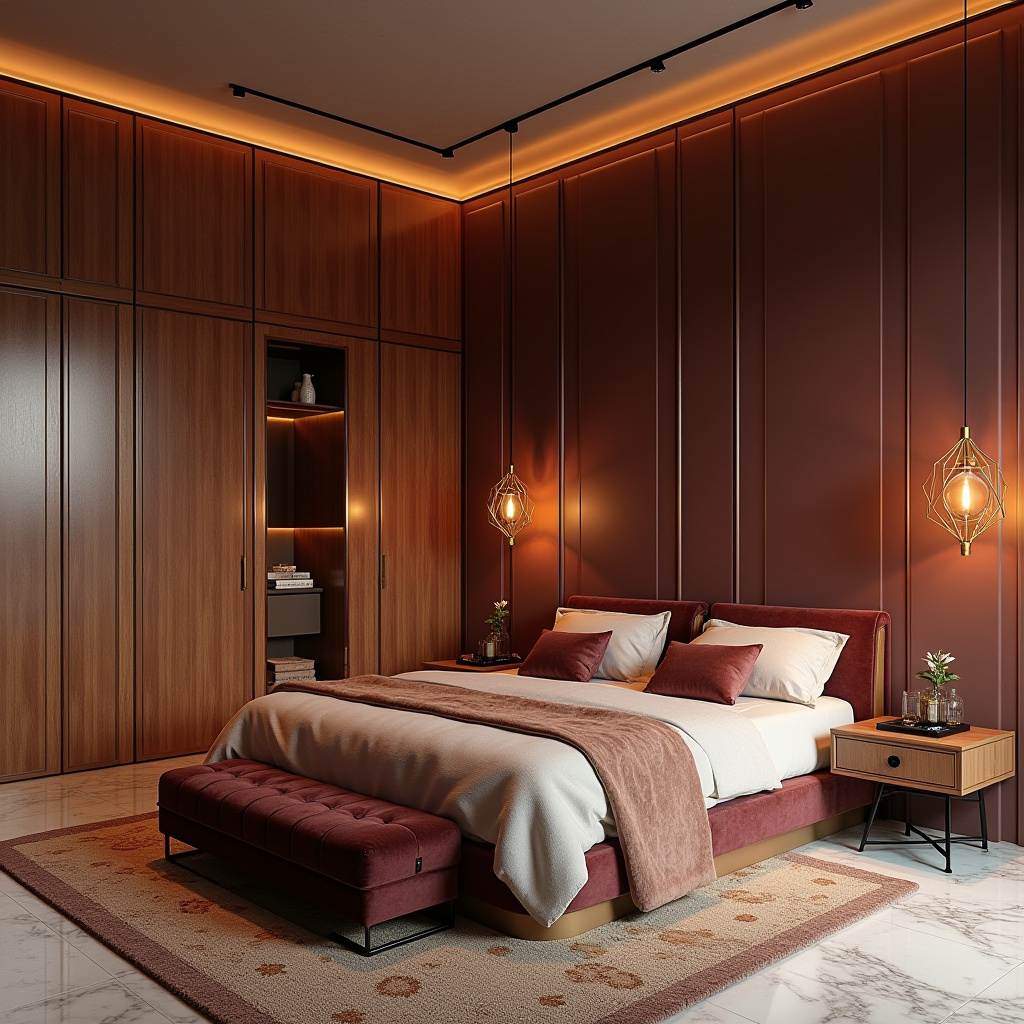modern L‑shaped bedroom wardrobe design 5