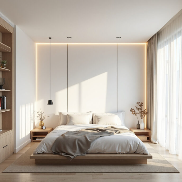 modern bedroom LED panel design 1