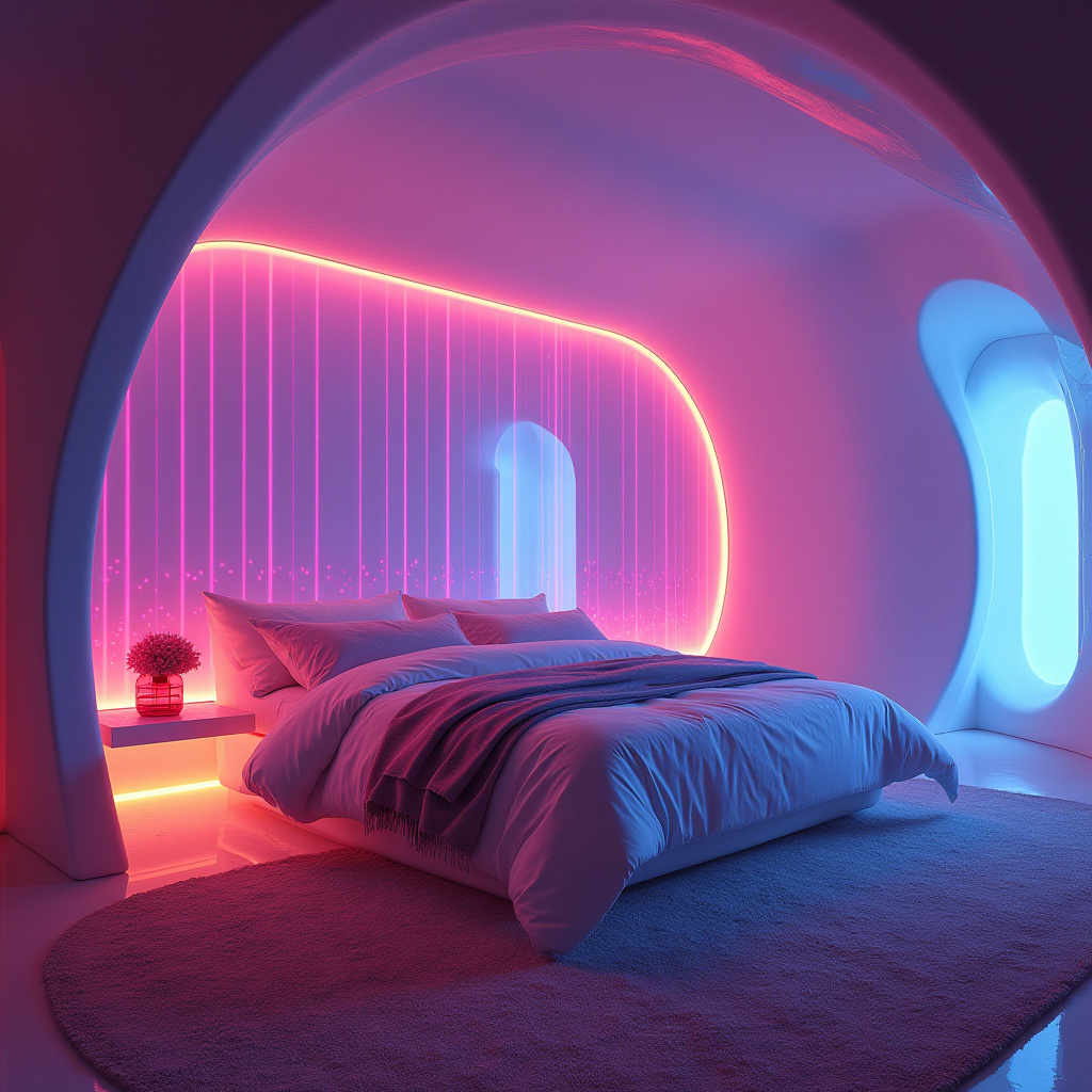 modern bedroom LED panel design 12