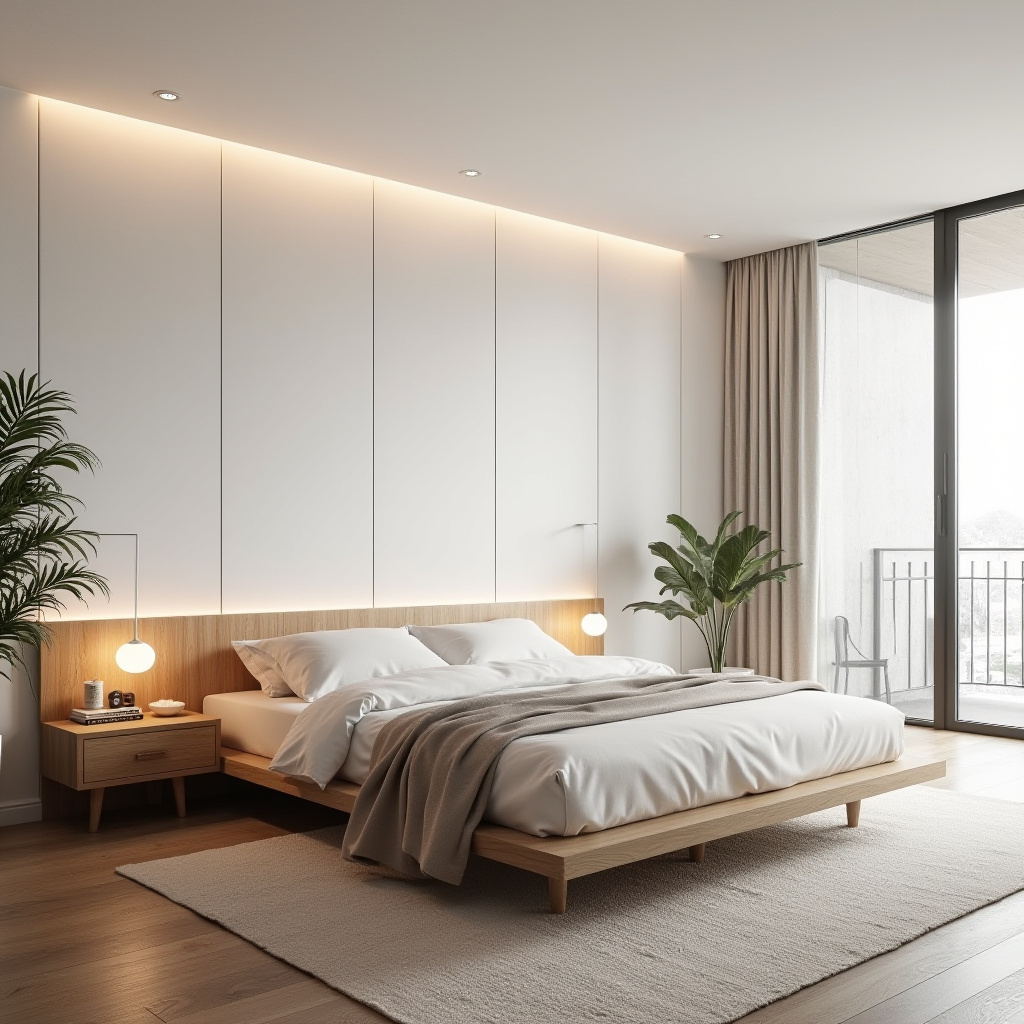 modern bedroom LED panel design 2