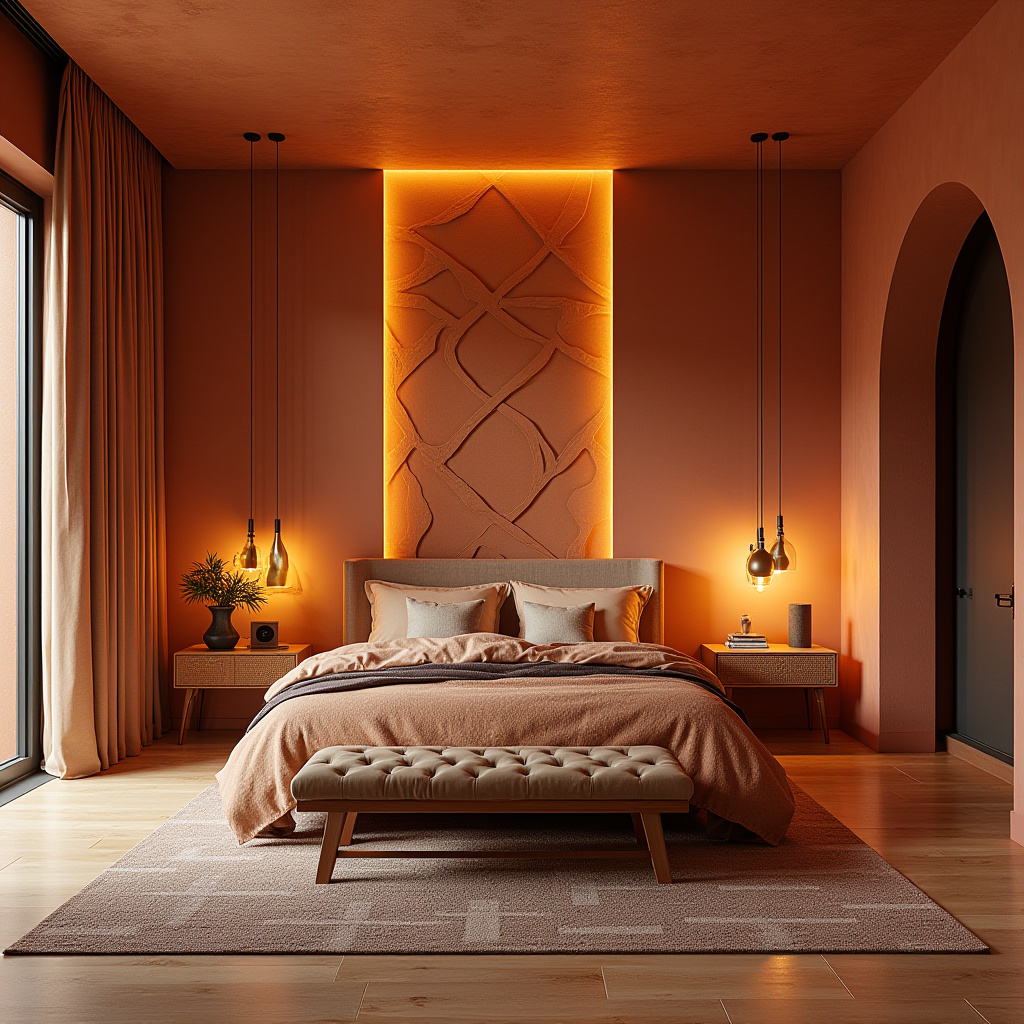 modern bedroom LED panel design 27