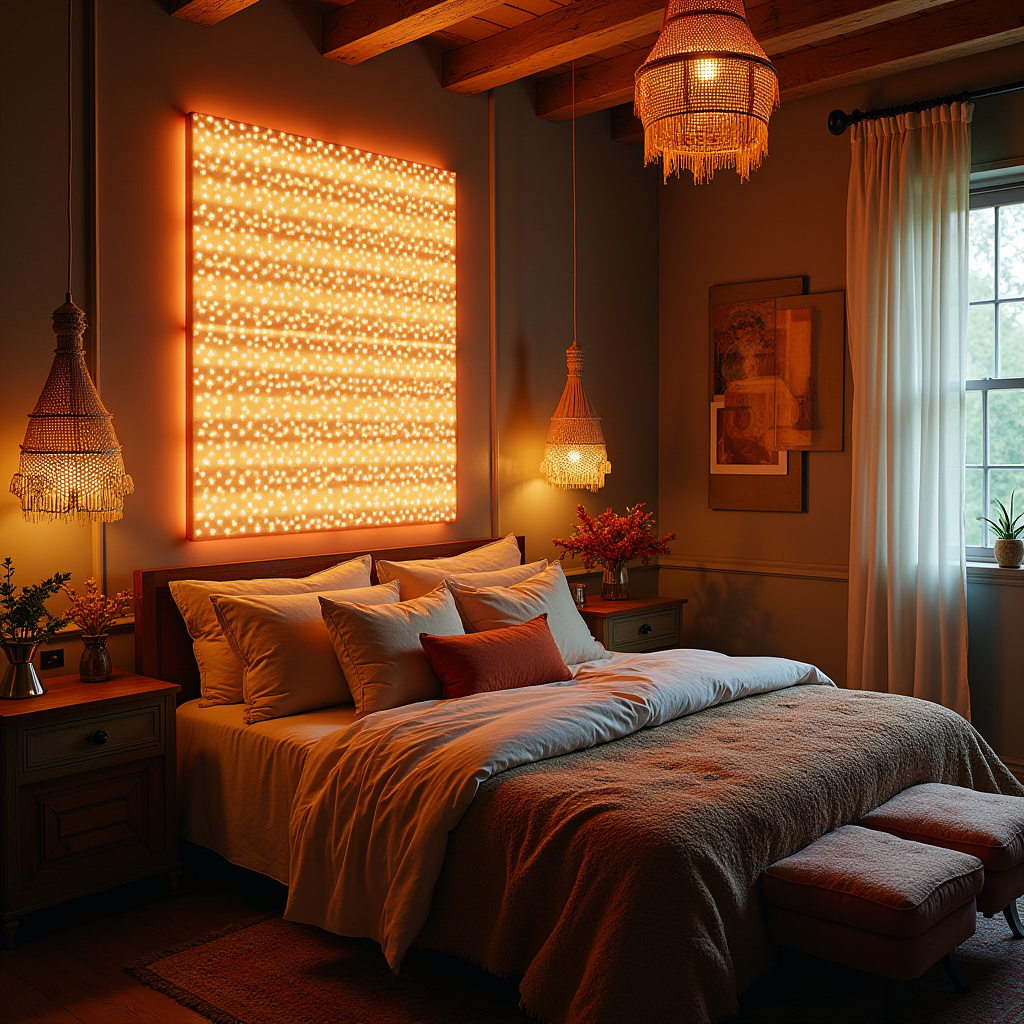 modern bedroom LED panel design 34