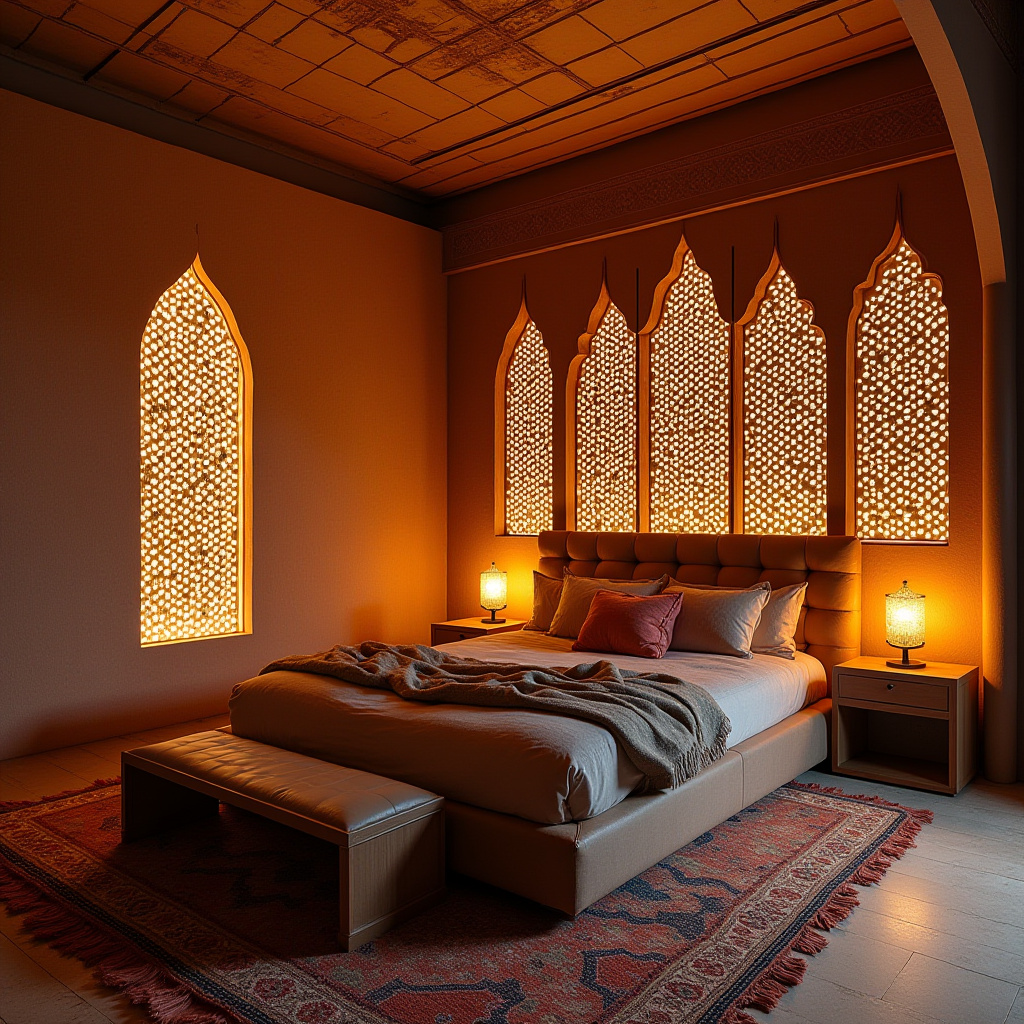modern bedroom LED panel design 38