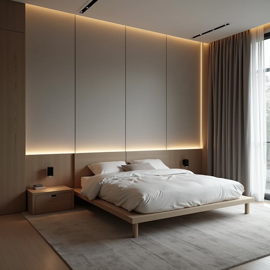 modern bedroom LED panel design 6