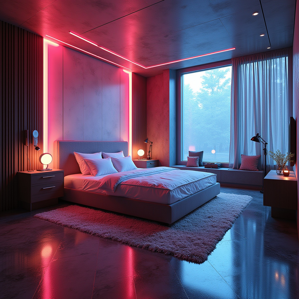 modern bedroom LED panel design 7