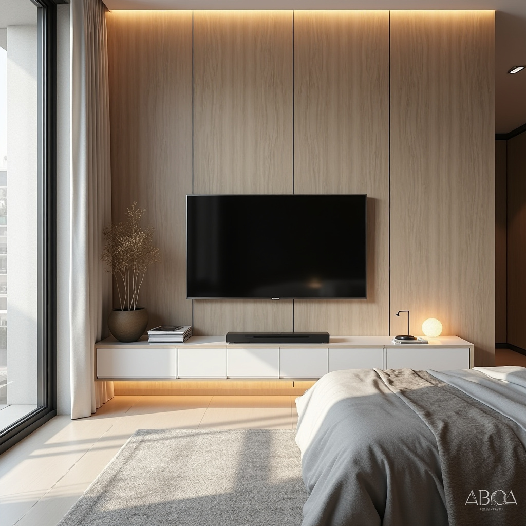 modern bedroom TV unit design 7