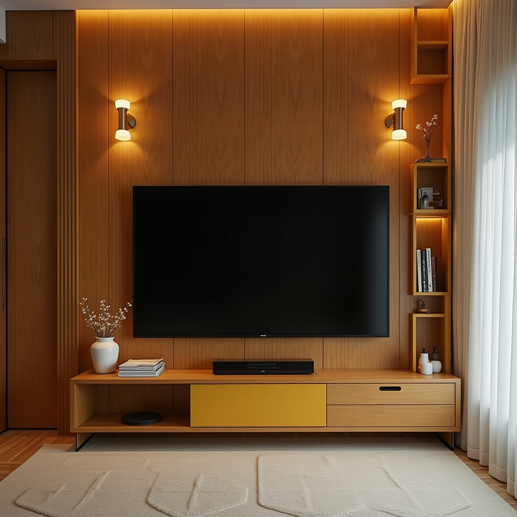 modern bedroom TV wall 11