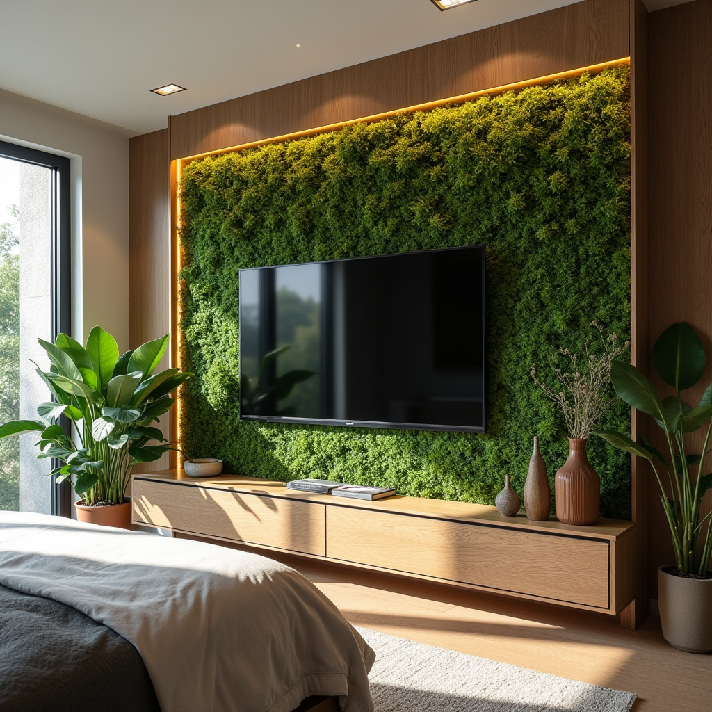 modern bedroom TV wall 13