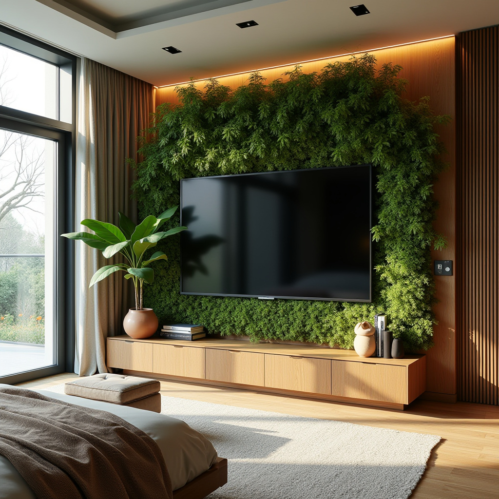 modern bedroom TV wall 14