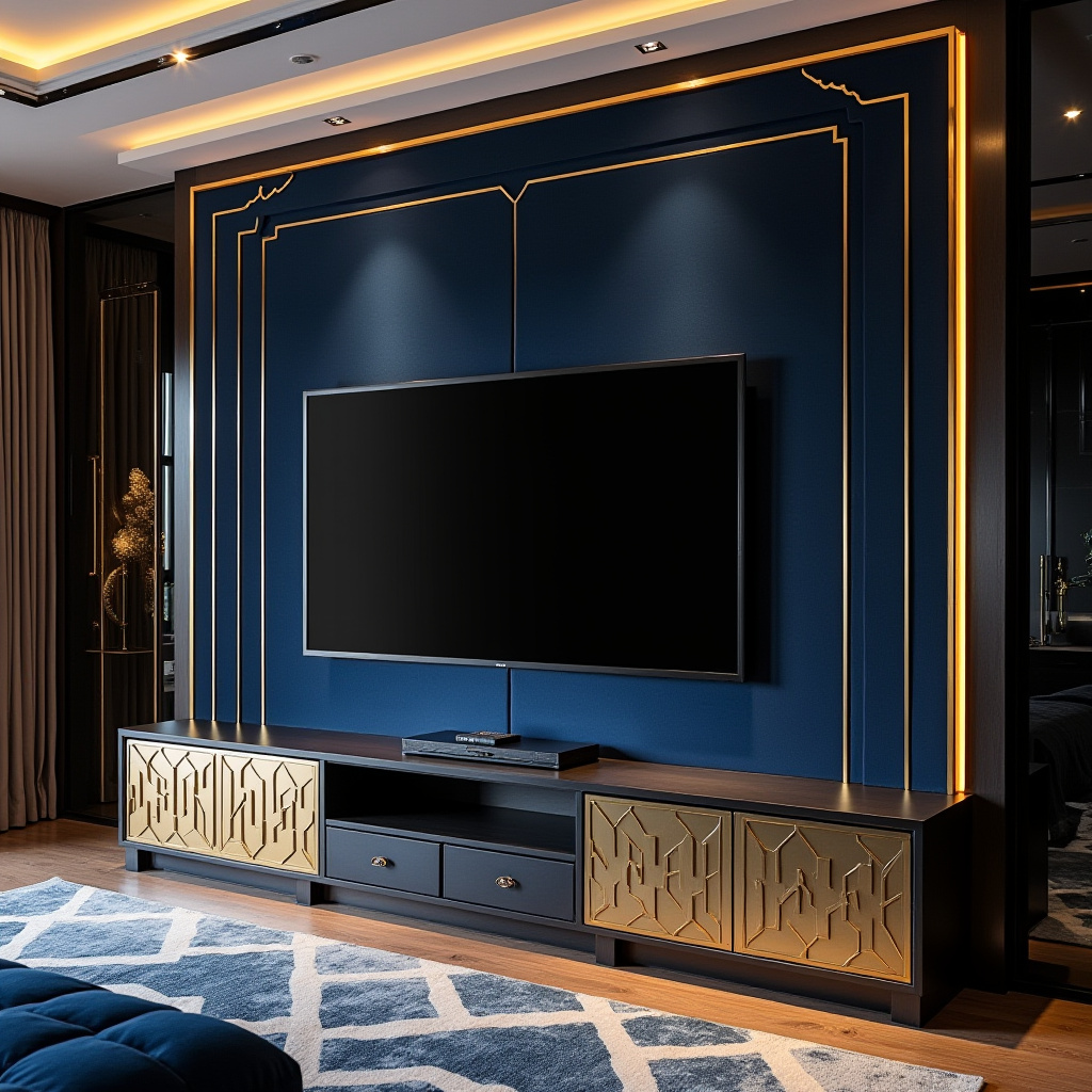 modern bedroom TV wall 23