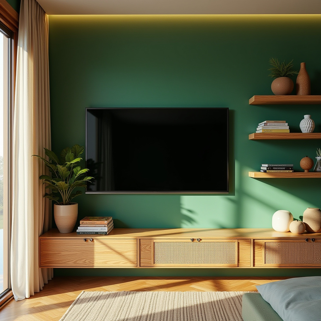 modern bedroom TV wall 28